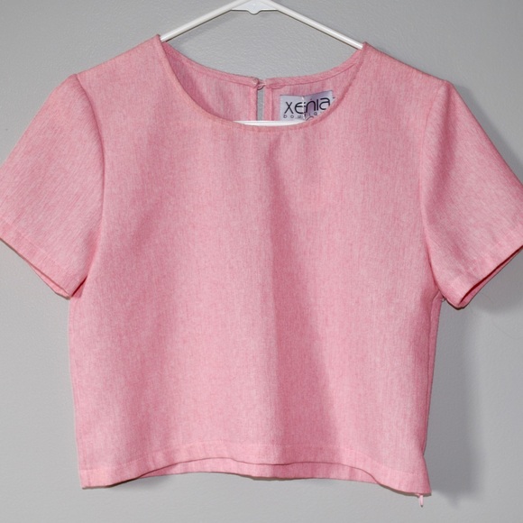 Xenia Boutique Pink Crop Top - Size 4 - Picture 1 of 5